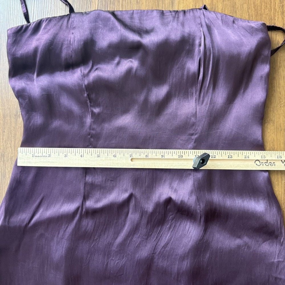 Vtg Y2K Purple Slip Dress Small Mini Sheer Butterfly Ethereal Moody Floral Fairy - Picture 10 of 12